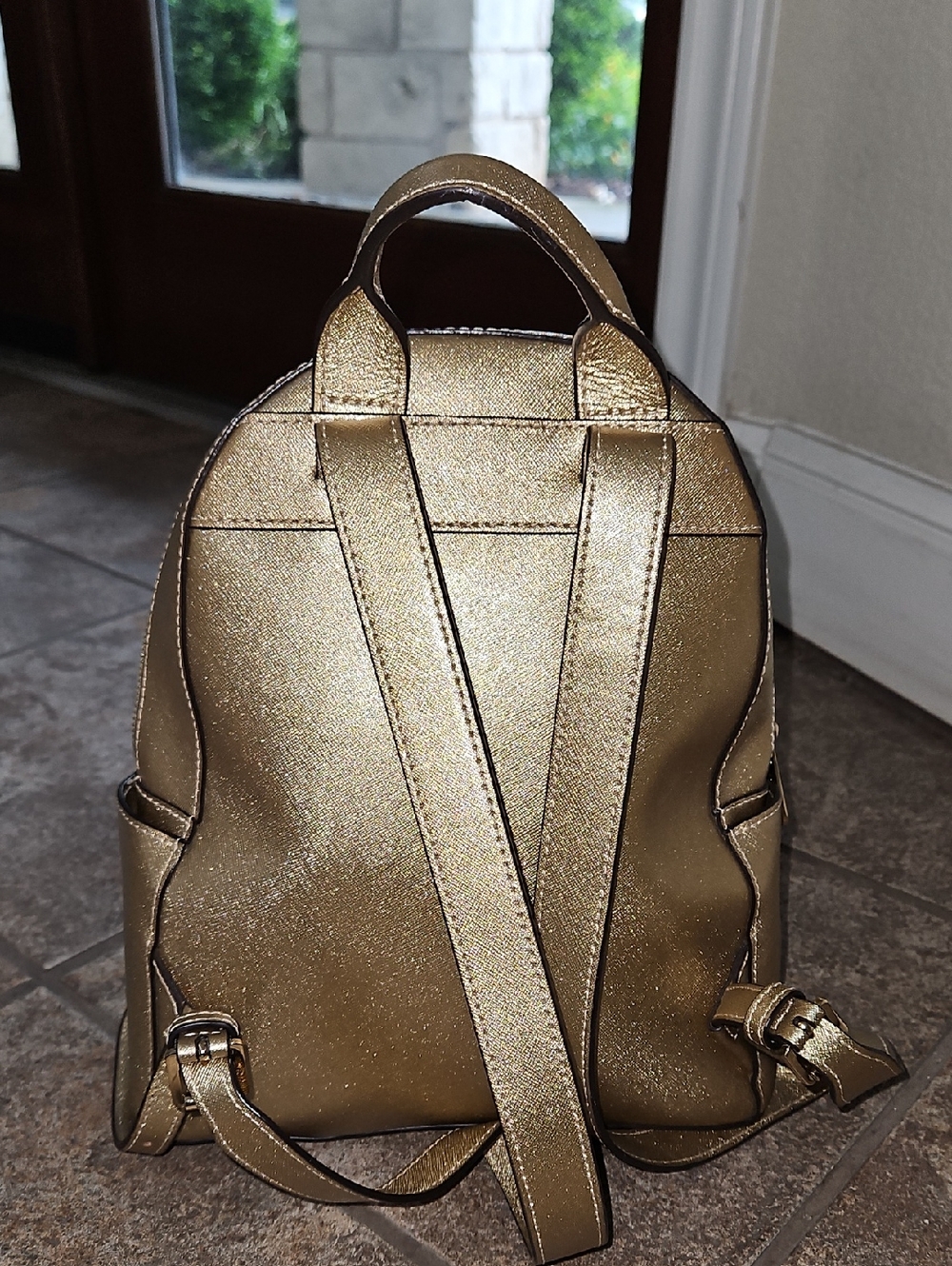 Michael Kors Abbey Medium Logo And Pebbled Women's Backpack - Picture 2 of 10